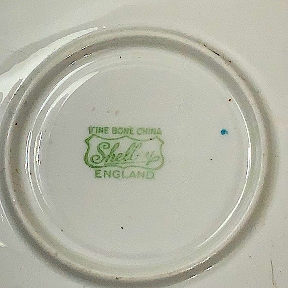 BLUE ROCK BY SHELLEY CUP & SAUCER SET VINTAGE ENGLAND FINE BONE CHINA - Picture 16 of 16